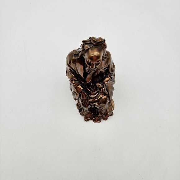 Vintage 1977 Giovanni Schoeman Cold Cast Bronze Sculpture Lao Tzu - Picture 6 of 11